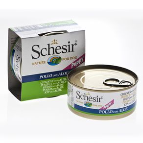 Schesir-Nat-Puppy-Frango-c--Aloe-150G---Lata-UN